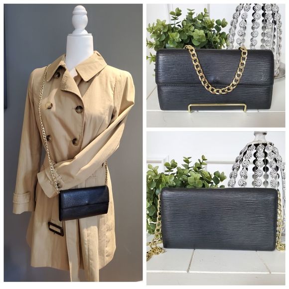 Louis Vuitton Noir Epi Sarah Wallet & Minibag